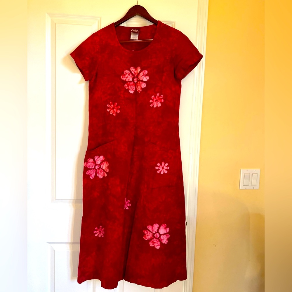 Red Lenin dress